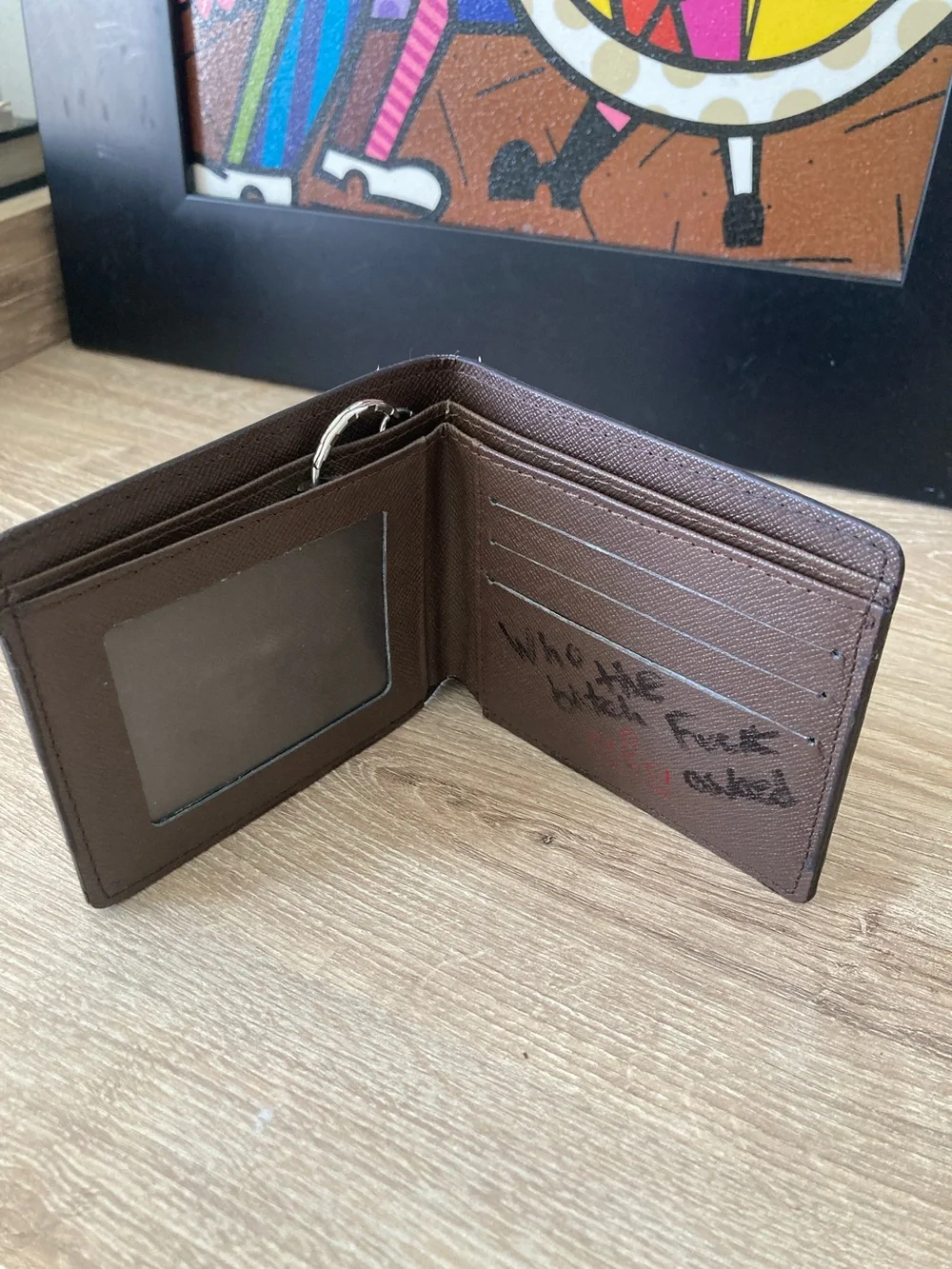 Gucci Brown GG Canvas Bifold Wallet with Red Accent
